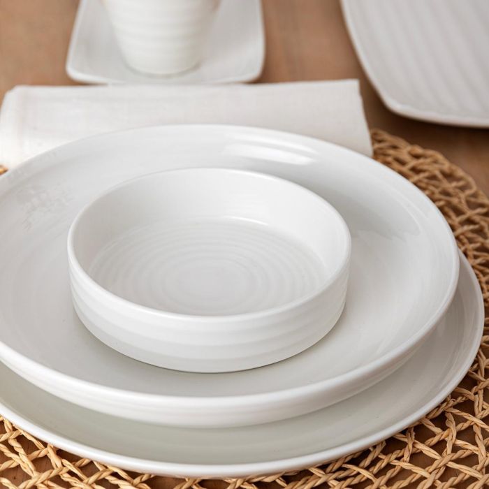 Ariane Plato Porcelana Reforzada Artisan 25 cm Blanco Cerámica (6 Unidades) Hostelería 3
