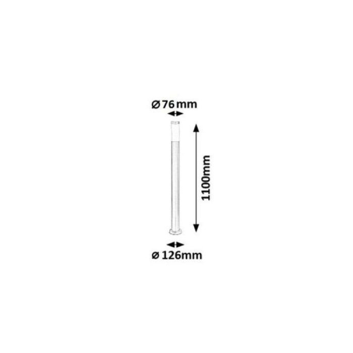 Baliza Exterior RABALUX "Inoxtorch" 1xE27 IP44 [RAB-8265] 1