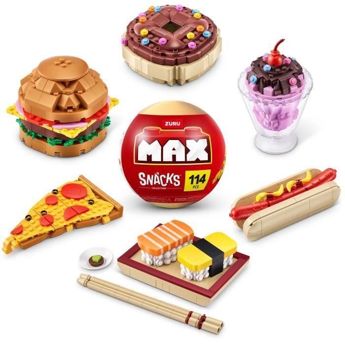 Juego de construcción - ZURU - Snack - 200 piezas máximo - 6 snacks - Hamburguesa, helado o sushi 1 Juego de construcción - ZURU - Snack - 200 piezas máximo - 6 snacks - Hamburguesa, helado o sushi 1