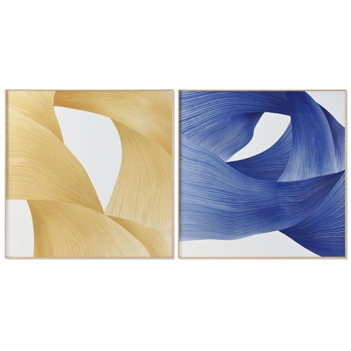 Cuadro Moderno DKD Home Decor Azul Amarillo 3.5 x 120 x 120 cm (2 Unidades) Cuadro Moderno DKD Home Decor Azul Amarillo 3.5 x 120 x 120 cm (2 Unidades)