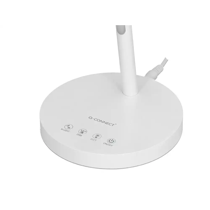 Q-connect Lámpara Escritorio LED 6W 360lm Táctil 3 Niveles Luz Nocturna Cabeza Orientable Blanco 5 Q-connect Lámpara Escritorio LED 6W 360lm Táctil 3 Niveles Luz Nocturna Cabeza Orientable Blanco 5