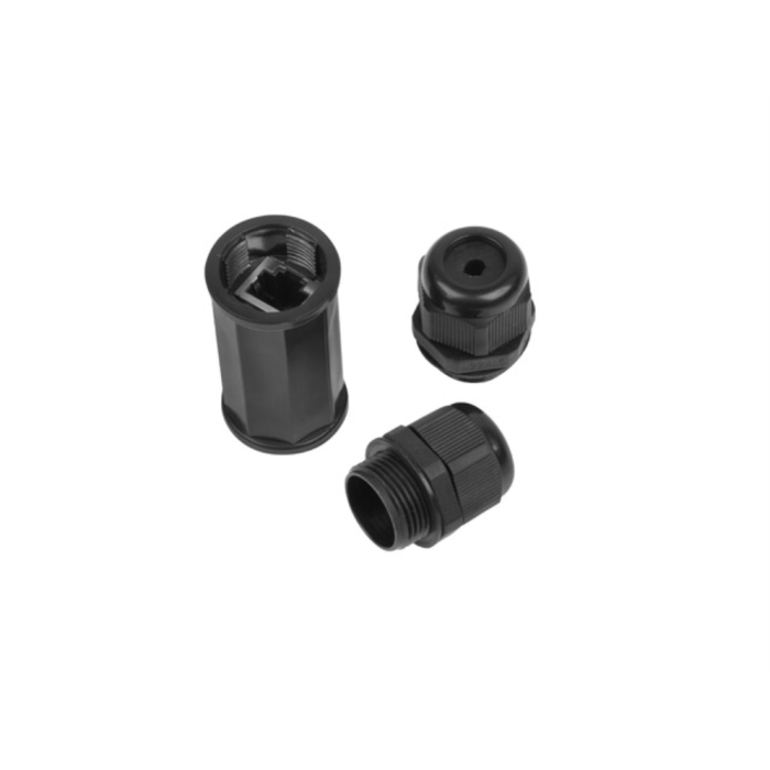 LANBERG AD-RJ45-OS6-IP67 Cambiador de Género para Cable RJ-45 Negro 1