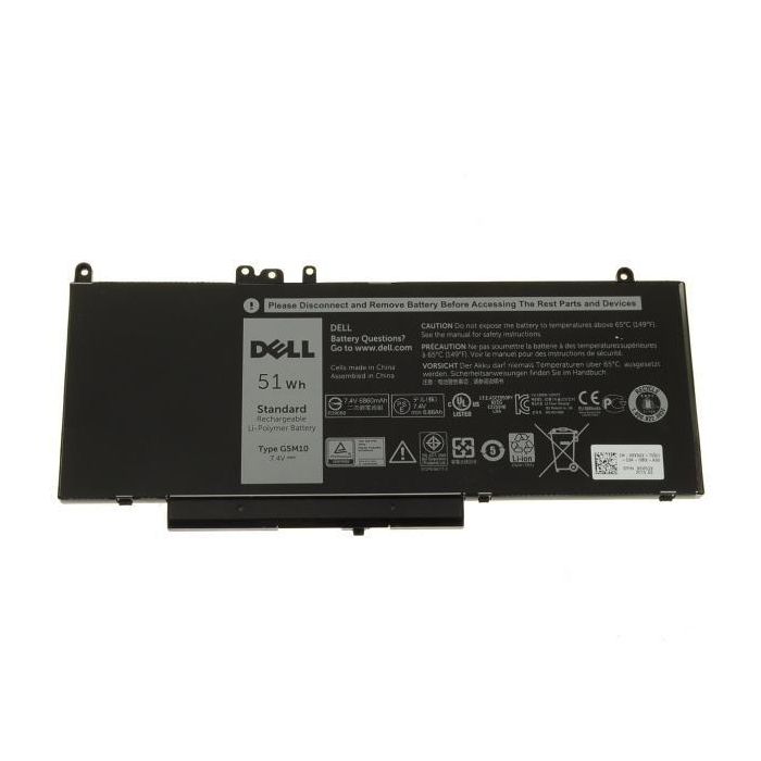 Dell Batería 51WHR 4 Cell Lithium-Ion Version 2 Dell Batería 51WHR 4 Cell Lithium-Ion Version 2