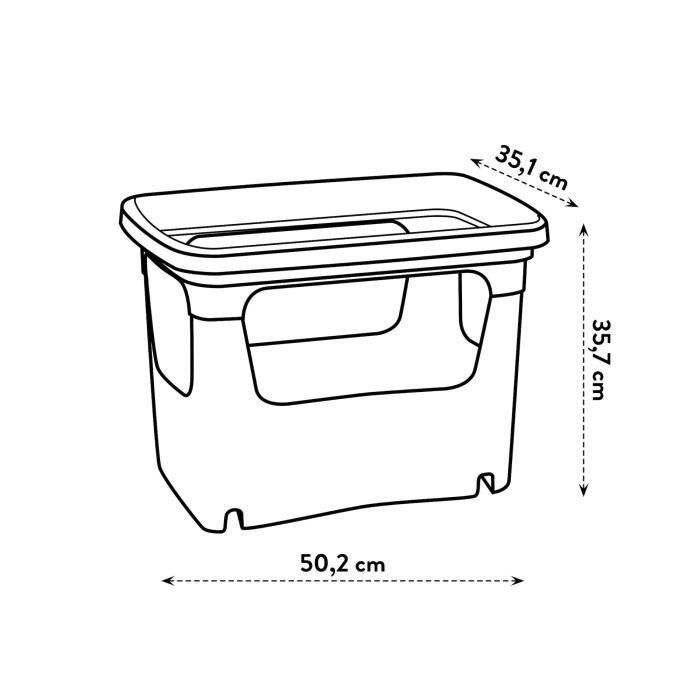 ELHO - Maceta - Green Basics Stack & Grow Large - Verde hoja - Exterior - L 35.1 x W 50.9 x H 35.7 cm 3