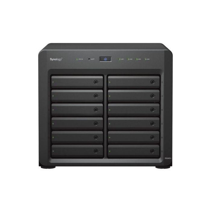 Synology DS2422+ NAS DiskStation 12 Bahías (3.5"/2.5") 4GB DDR4 ECC, AMD Ryzen. Torre expandible 24 bahías. 1