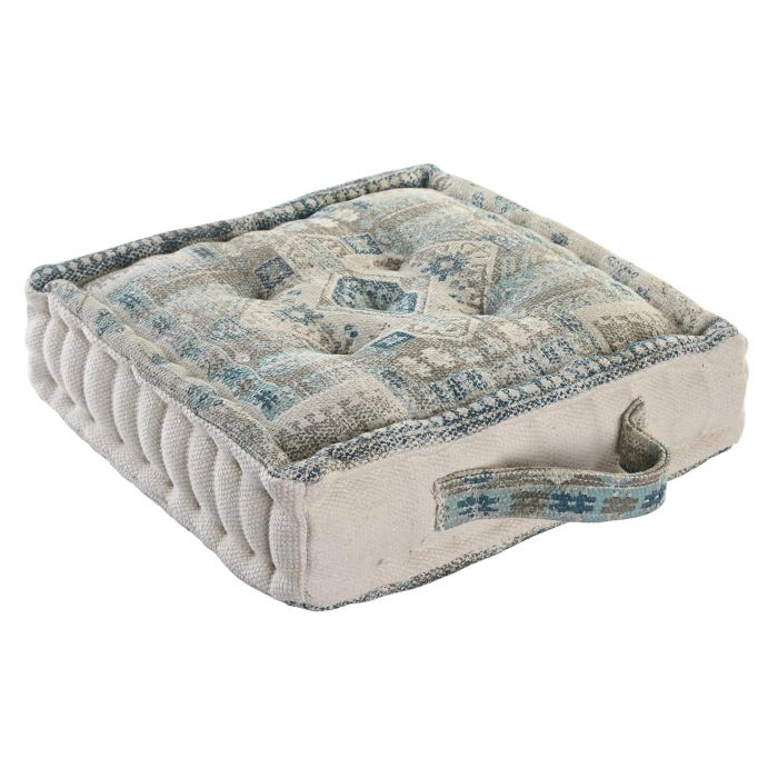 DKD Home Decor Cojin Suelo Arabe Azul Verde 40 x 10 x 40 cm (4 Unidades) 2