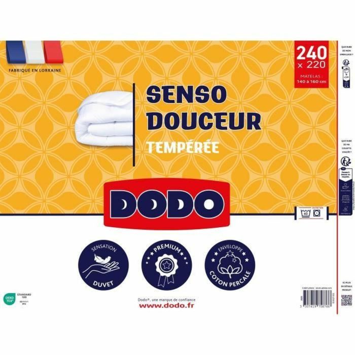 Dodo DOD3307419758766 Edredón templado SENSO DOUCEUR 350 g/m² - 220 x 240 cm - Blanco 1