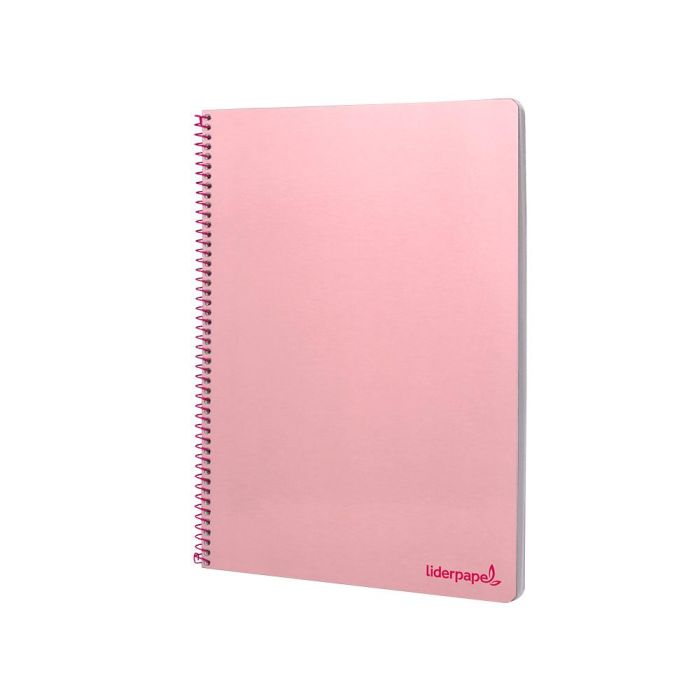 Cuaderno Espiral Liderpapel Folio Smart Tapa Blanda 80H 60 gr Cuadro 4 mm Con Margen Color Rosa 10 unidades 5