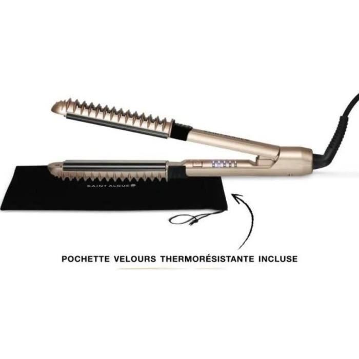 SAINT ALGUE Demeliss XCURLER 3965 - Plancha de pelo profesional - Respaldo térmico - Cerámica - 56 W - Dorado 3 SAINT ALGUE Demeliss XCURLER 3965 - Plancha de pelo profesional - Respaldo térmico - Cerámica - 56 W - Dorado 3