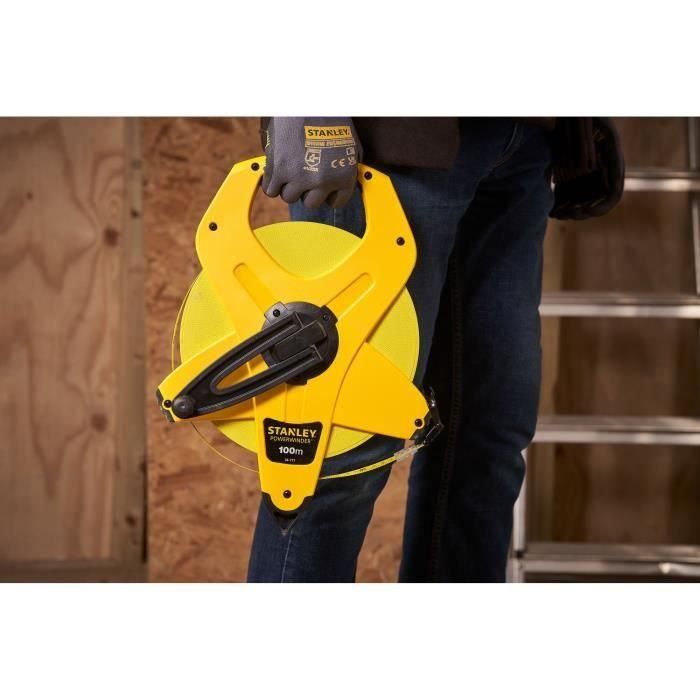 Stanley 2-34-777 Cinta Métrica de Fibra de Vidrio de 100m x 13mm Power Winder con Caja Abierta 5