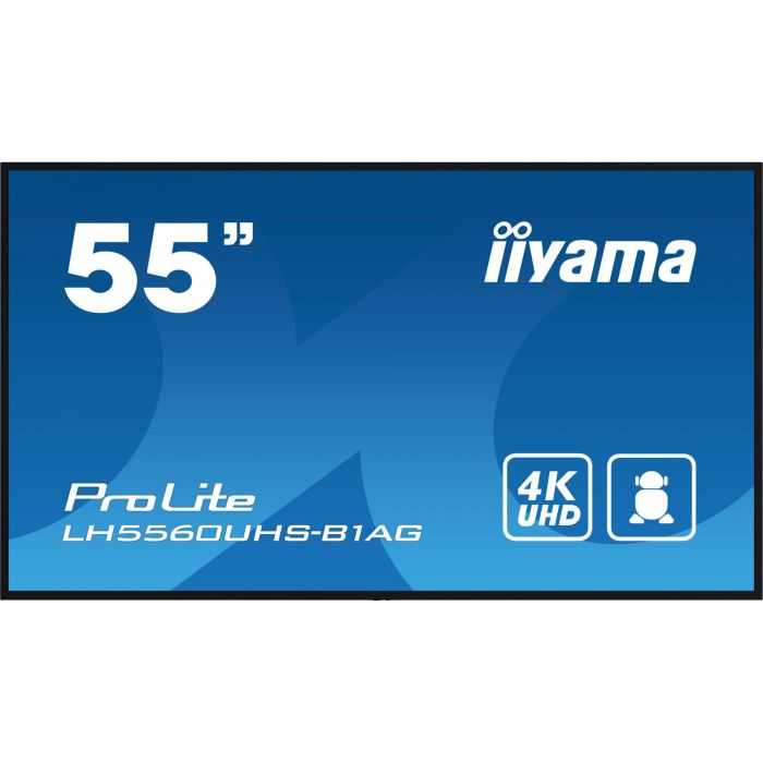 iiyama LH5560UHS-B1AG PROLITE Pizarra digital 55" LED 4K Ultra HD, Wifi, Android 11, Procesador, 24/7 Negro 1 iiyama LH5560UHS-B1AG PROLITE Pizarra digital 55" LED 4K Ultra HD, Wifi, Android 11, Procesador, 24/7 Negro 1
