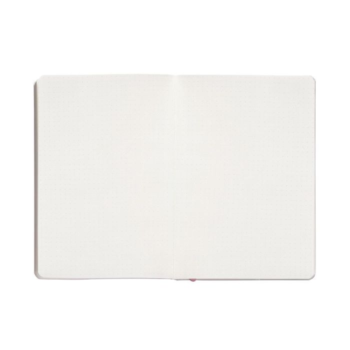 Cuaderno Con Gomilla Antartik Notes Tapa Blanda A5 Hojas Puntos Rosa Pastel 80 Hojas 80 gr Fsc 7