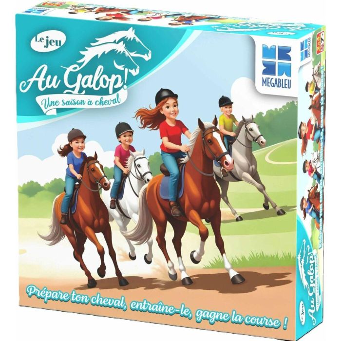 Megableu Juego de Mesa Au Gallop MEG3760046781598 - Prepara tu caballo, entrénalo, gana la carrera 1 Megableu Juego de Mesa Au Gallop MEG3760046781598 - Prepara tu caballo, entrénalo, gana la carrera 1