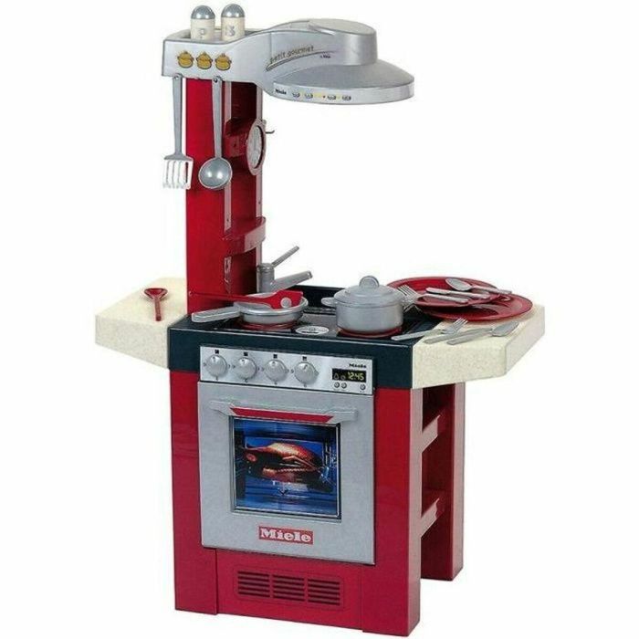 MIELE Cocina Electrónica de Juguete para Niños con Sonidos, Fregadero, Horno, Lavavajillas, Accesorios Doble Cara - +3 Años 0 MIELE Cocina Electrónica de Juguete para Niños con Sonidos, Fregadero, Horno, Lavavajillas, Accesorios Doble Cara - +3 Años 0