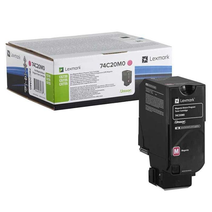 Toner Lexmark Laser 74C20M0 Cx725De - Cs720De - Cs725De Magenta 3000 Paginas Toner Lexmark Laser 74C20M0 Cx725De - Cs720De - Cs725De Magenta 3000 Paginas