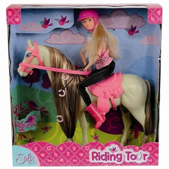 Simba Steffi Love Equitación - Muñeca Steffi aprende a montar a caballo 29 cm 2