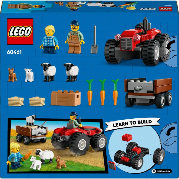 Lego City Juego de Construcción Tractor Rojo con Remolque y Oveja, para 4+ años 8