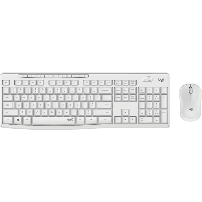 Logitech 920-009819 MK295 Silent Teclado y Ratón USB Alámbrico QWERTZ Alemán Completo Numérico Silencioso Blanco Oficina Logitech 920-009819 MK295 Silent Teclado y Ratón USB Alámbrico QWERTZ Alemán Completo Numérico Silencioso Blanco Oficina