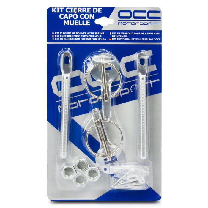 Occ Motorsport OCCRC004 Kit Cierre Capot Competición Muelles Acero Inoxidable Plata - Alta Resistencia para Rally y Pilotos de Carreras 6 Occ Motorsport OCCRC004 Kit Cierre Capot Competición Muelles Acero Inoxidable Plata - Alta Resistencia para Rally y Pilotos de Carreras 6