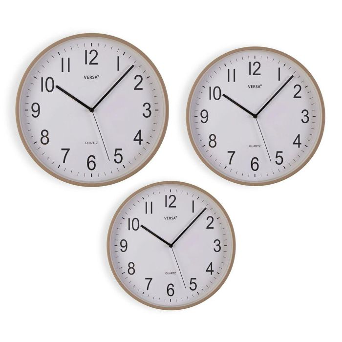 Reloj de Pared Versa Gris Plástico 35,1 X 35,1 X 4,5 CM 1 Reloj de Pared Versa Gris Plástico 35,1 X 35,1 X 4,5 CM 1