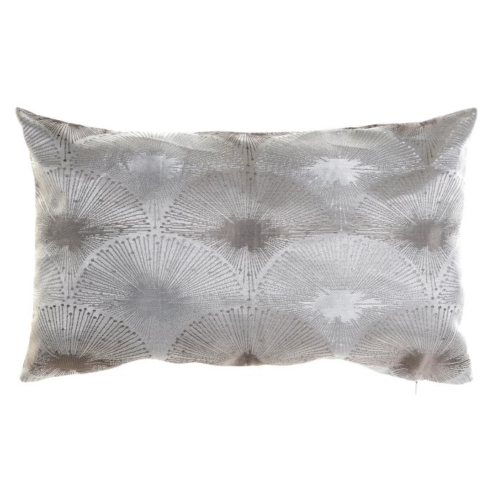 Cojín DKD Home Decor Gris Poliéster Aluminio Tradicional