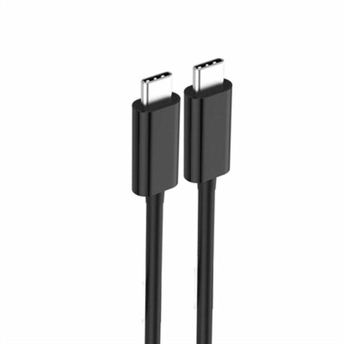 Ewent EC1036 Cable USB-C a USB-C USB 2.0 1.8m Negro. Carga Rápida PD 60W y Datos 480Mbps para Smartphones, Tablets y PC