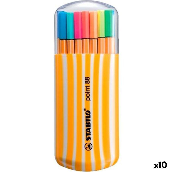 Set de Rotuladores Stabilo POINT 88 Multicolor 20 Piezas (10 Unidades)