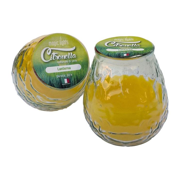 Magic Lights Vela citronela en cristal Ø9,5x10,5cm, cera prensada no colada, repelente de mosquitos 0 Magic Lights Vela citronela en cristal Ø9,5x10,5cm, cera prensada no colada, repelente de mosquitos 0