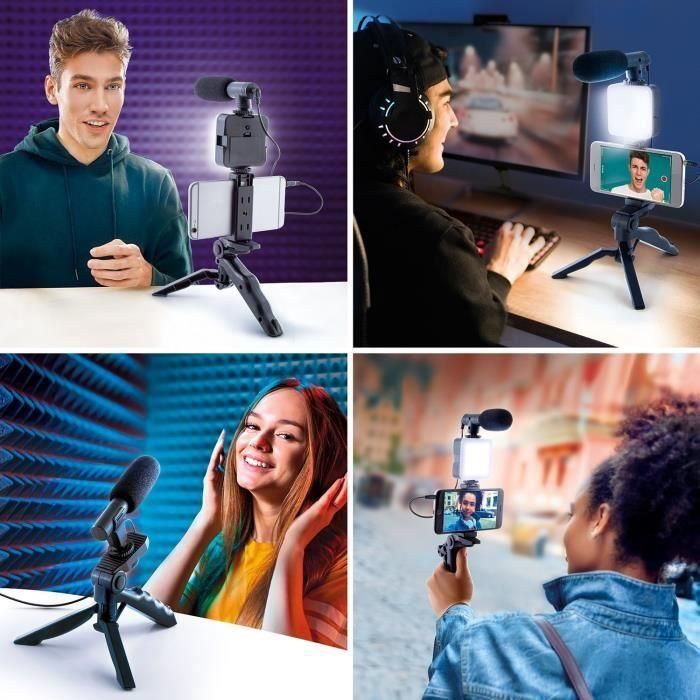 Vlogging Kit - Studio Creator - Podcast & Vlogging Kit con luz y micrófono - INF 033 - Toyes del canal 5 Vlogging Kit - Studio Creator - Podcast & Vlogging Kit con luz y micrófono - INF 033 - Toyes del canal 5
