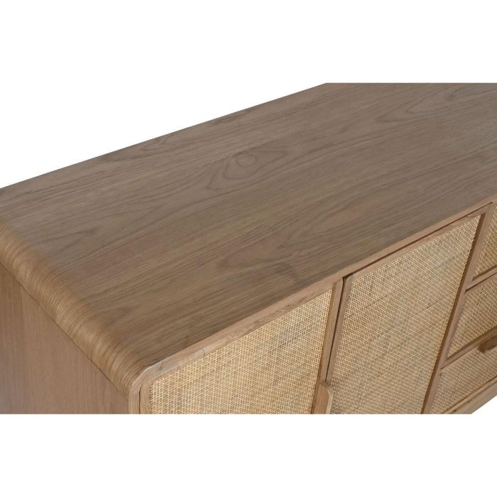 DKD Home Decor Buffet Tropical Natural Roble Ratán MDF Chapa con 3 Cajones 4 Puertas - 182x45x71 cm 9 DKD Home Decor Buffet Tropical Natural Roble Ratán MDF Chapa con 3 Cajones 4 Puertas - 182x45x71 cm 9