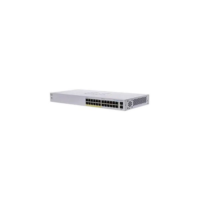 Cisco CBS110 Switch no gestionado de 24 puertos Gigabit Ethernet con 12 puertos PoE, montaje en rack 1U