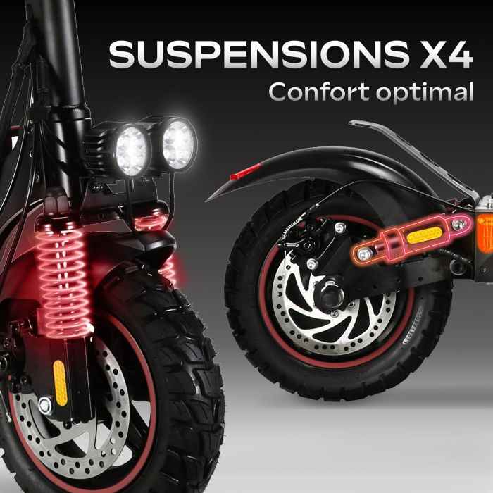 Ezway Patinete Eléctrico Todoterreno Plegable EBOOST INFINITY 800W 48V Autonomía 90km con Luz de Freno e Intermitentes 4 Ezway Patinete Eléctrico Todoterreno Plegable EBOOST INFINITY 800W 48V Autonomía 90km con Luz de Freno e Intermitentes 4