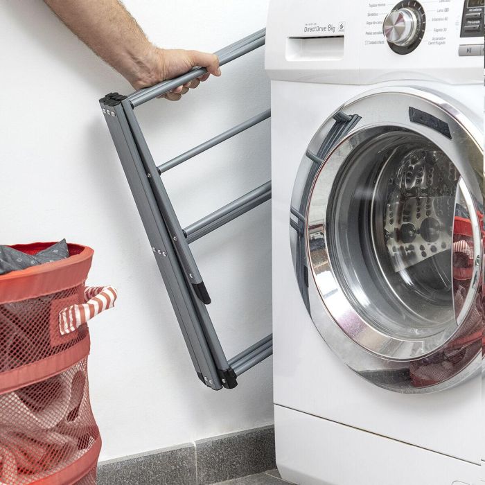 Tendedero Metálico Plegable y Extensible con 3 Alturas Cloxy InnovaGoods 11 barras 4 Tendedero Metálico Plegable y Extensible con 3 Alturas Cloxy InnovaGoods 11 barras 4