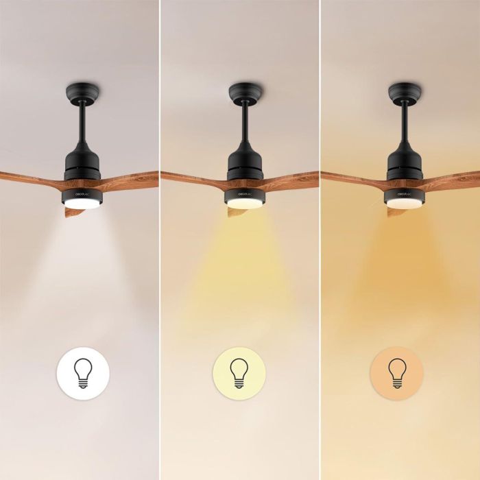 Ventilador de Techo con Luz Cecotec EnergySilence Aero 5230 18 W 40 W Negro Madera (3000-6500 K) 6 Ventilador de Techo con Luz Cecotec EnergySilence Aero 5230 18 W 40 W Negro Madera (3000-6500 K) 6