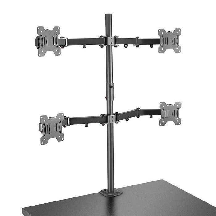 Lindy Quad Display Bracket with Pole and Desk Clamp Lindy Quad Display Bracket with Pole and Desk Clamp