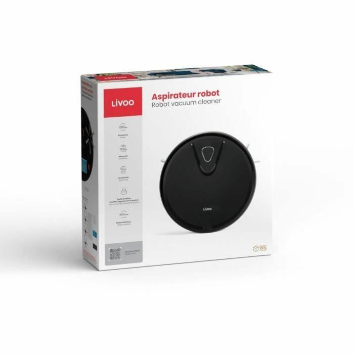 Livoo Aspiradora Robot DOH135N - 800 Pa - 70 min - 67 dB - 500 mL - Negro 10 Livoo Aspiradora Robot DOH135N - 800 Pa - 70 min - 67 dB - 500 mL - Negro 10