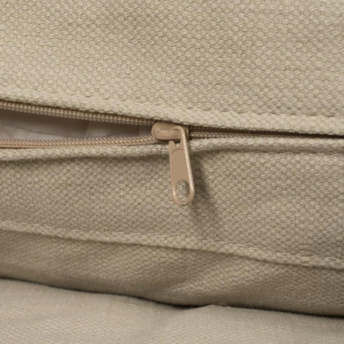 Sofá 3 Plazas Beige Tejido-Madera 212 X 100 X 83 cm