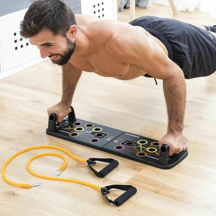 Pack Tabla de Flexiones Push-Up y Set de Bandas de Resistencia con Accesorios y Guía de Ejercicios InnovaGoods 23
