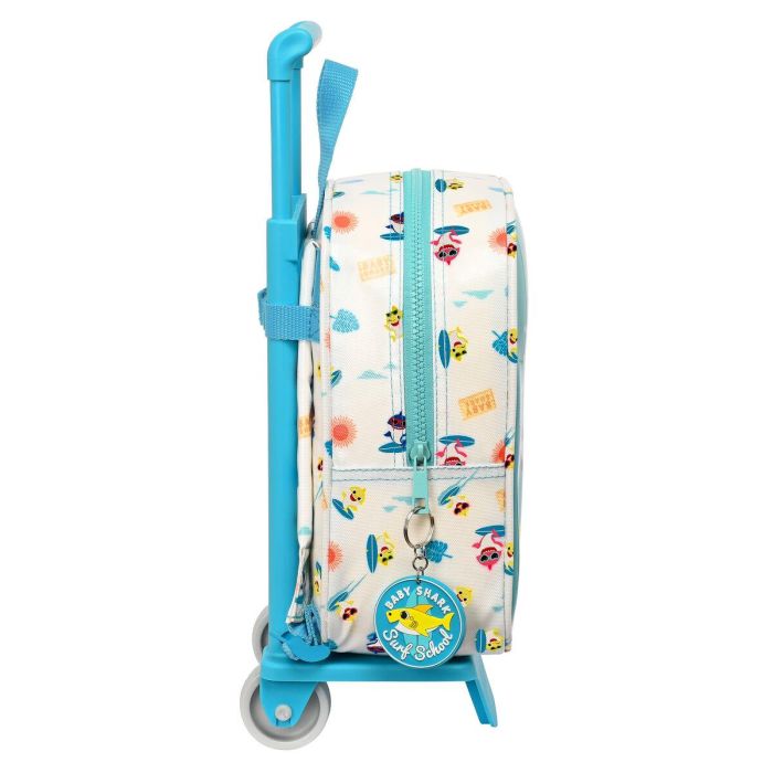 Mochila Escolar con Ruedas Baby Shark Surfing Azul Blanco 22 x 27 x 10 cm 2 Mochila Escolar con Ruedas Baby Shark Surfing Azul Blanco 22 x 27 x 10 cm 2