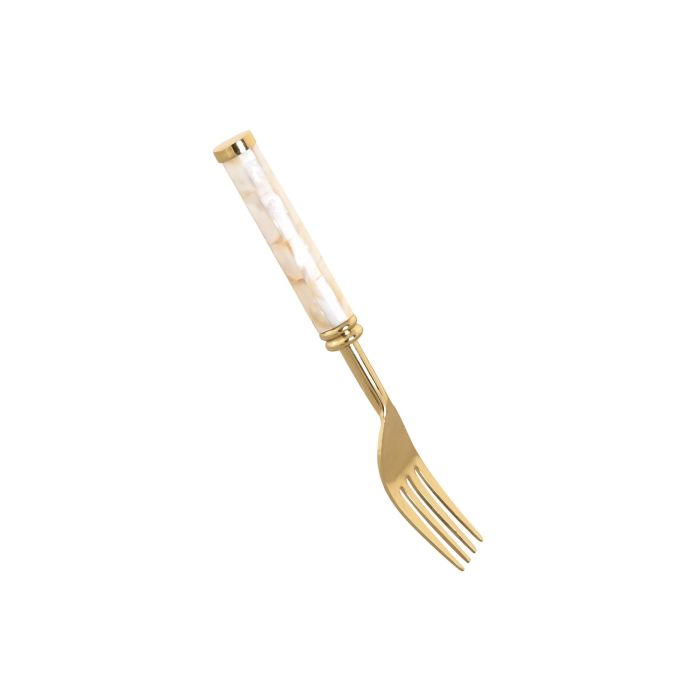 Cuberteria Moderno DKD Home Decor Blanco Dorado 2 x 21 x 4.5 cm Set de 16 3