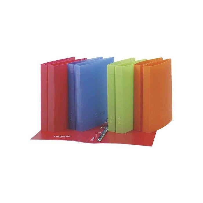 Carpeta De Anillas Pardo Studio Style Pp Fº 2 An.Mixtas 25Mm Rojo (Set de 12)