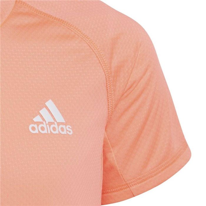 Camiseta de Manga Corta Infantil Adidas Aeroready Three Stripes Salmón 1
