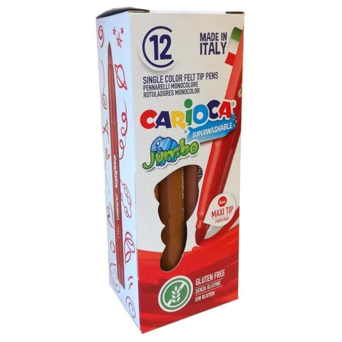 Carioca Rotulador Jumbo Punta Maxi Marrón Caja 12 Ud Carioca Rotulador Jumbo Punta Maxi Marrón Caja 12 Ud