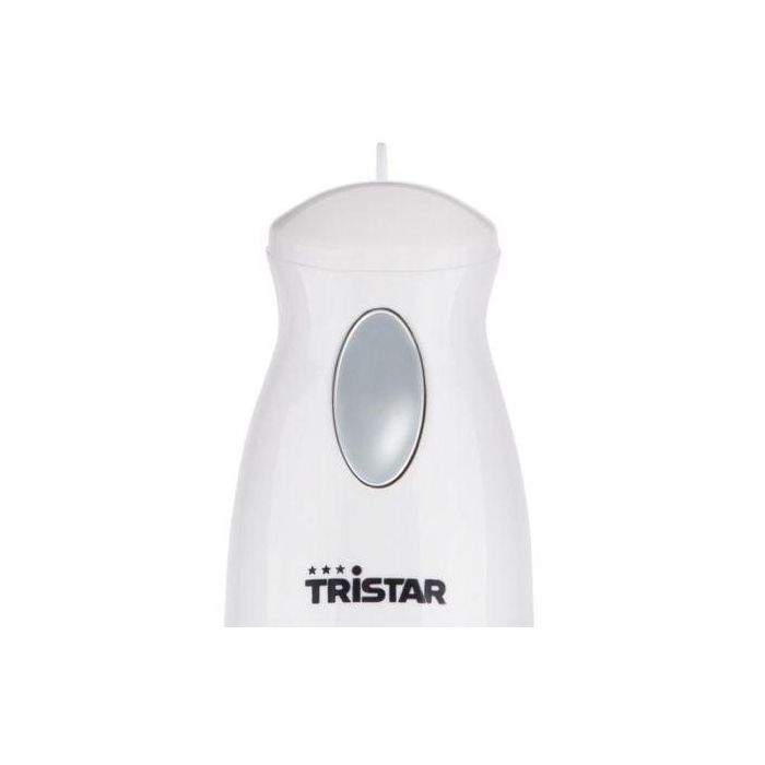 Tristar MX-4150 Batidora de mano 170W con cuchillas de acero inoxidable, 1 velocidad, gancho para colgar. Ideal para batidos, sopas y salsas, blanca. 1 Tristar MX-4150 Batidora de mano 170W con cuchillas de acero inoxidable, 1 velocidad, gancho para colgar. Ideal para batidos, sopas y salsas, blanca. 1