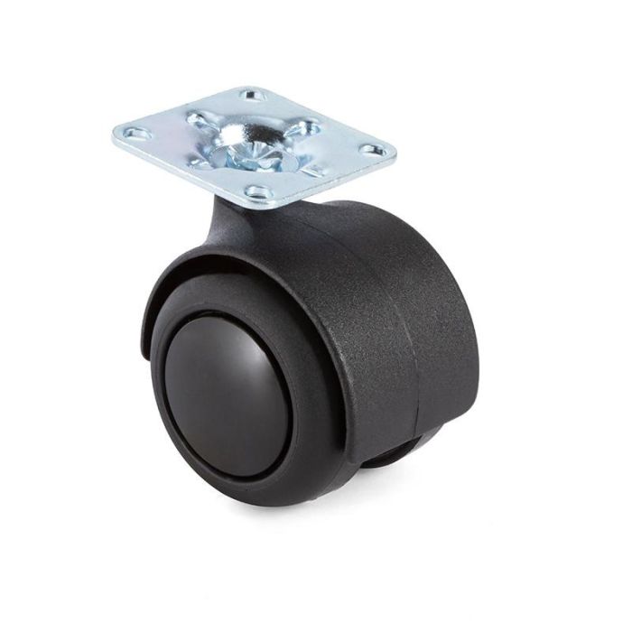 Q&Q Onixa Rueda Giratoria Aro de Goma para Muebles Ø50mm Negra Plástico 0 Q&Q Onixa Rueda Giratoria Aro de Goma para Muebles Ø50mm Negra Plástico 0