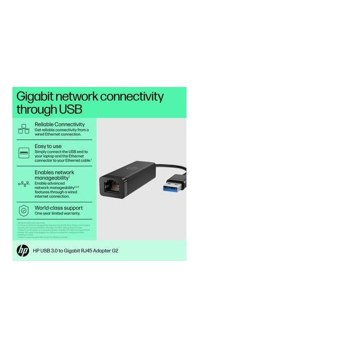 HP USB 3.0 to Gigabit RJ45 Adapter G2 3 HP USB 3.0 to Gigabit RJ45 Adapter G2 3