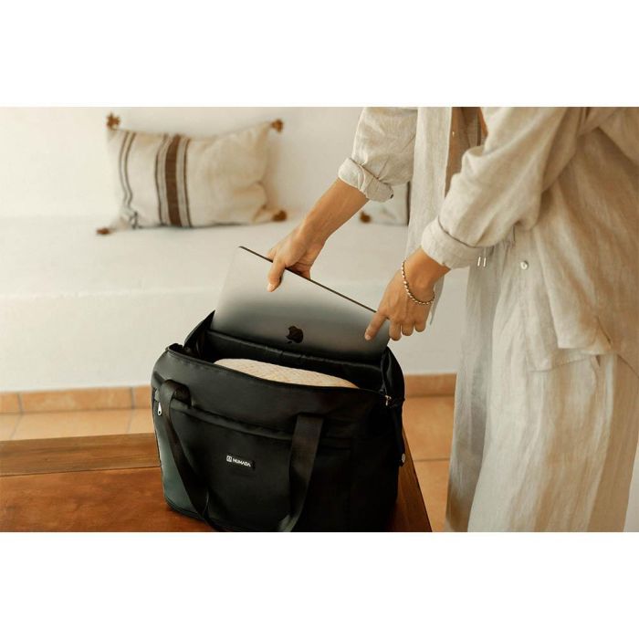 Numada Bolsa de avión negra 25-35 l, apta para aerolíneas bajo coste, con bolsillo portátil y resistente al agua 6 Numada Bolsa de avión negra 25-35 l, apta para aerolíneas bajo coste, con bolsillo portátil y resistente al agua 6