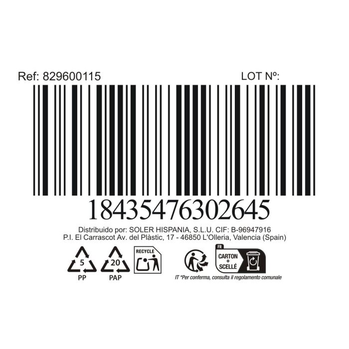 La Mediterranea Set de 2 Tazas de Café con Leche Lima Diamond 21 cl (36 Cajas) 3