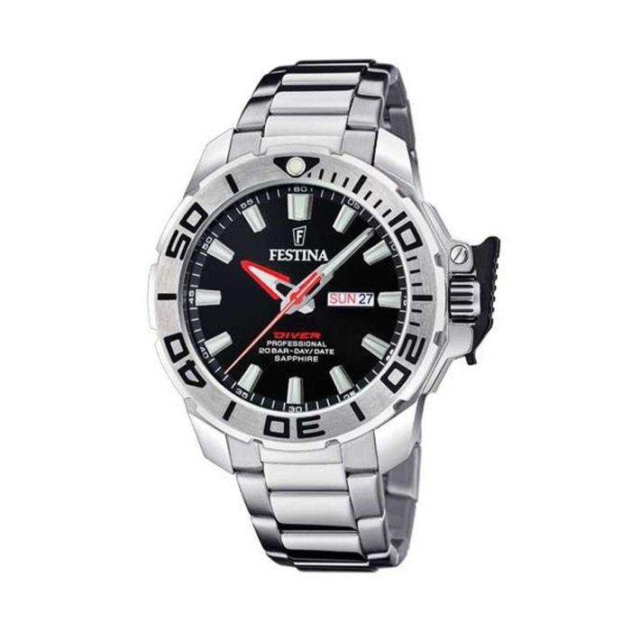 Reloj Hombre Festina F20665/4 Negro Plateado (Ø 34 mm) Reloj Hombre Festina F20665/4 Negro Plateado (Ø 34 mm)