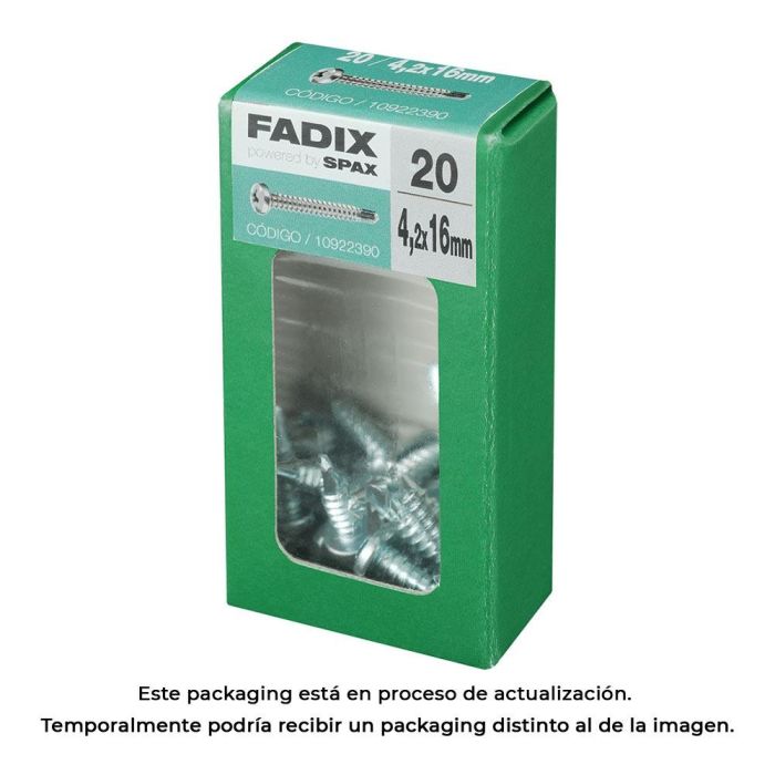 Fadix 10922390 Tornillo rosca chapa autotaladrante cabeza redonda acero 4,2x16mm caja 20 unid. 0 Fadix 10922390 Tornillo rosca chapa autotaladrante cabeza redonda acero 4,2x16mm caja 20 unid. 0